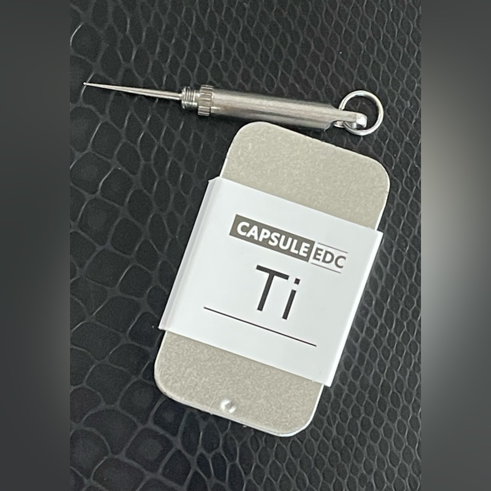 EDC titanium mini capsule toothpick key chain key fob